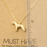 Gold Dipped Dog Pendant Necklace: G