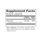 NusaPure Vitamin K2 MK7 120 mcg 200 Veggie Caps (Soy Free, Non-GMO, Vegan)