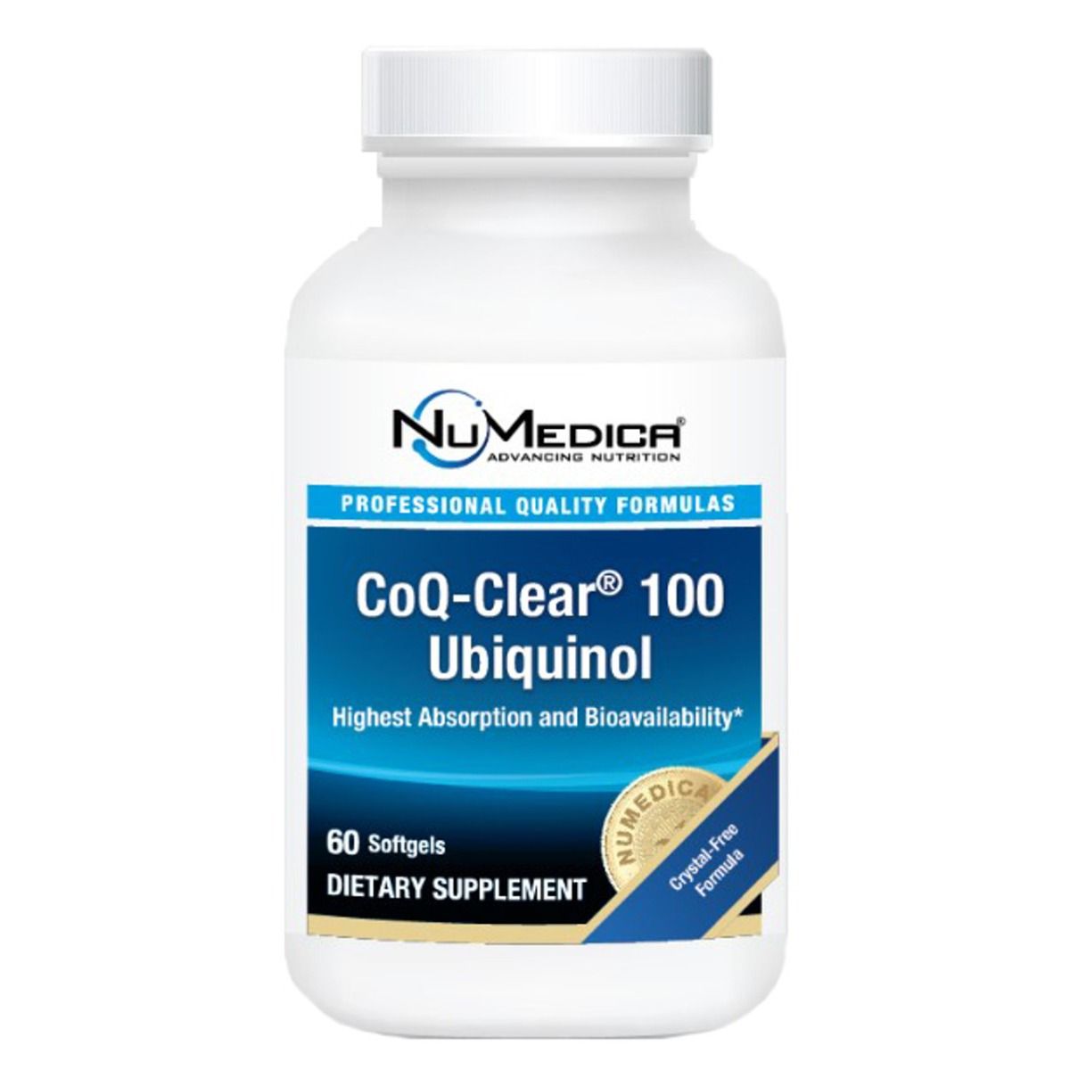 CoQ-Clear 100 Ubiquinol 60 Softgels Citrus