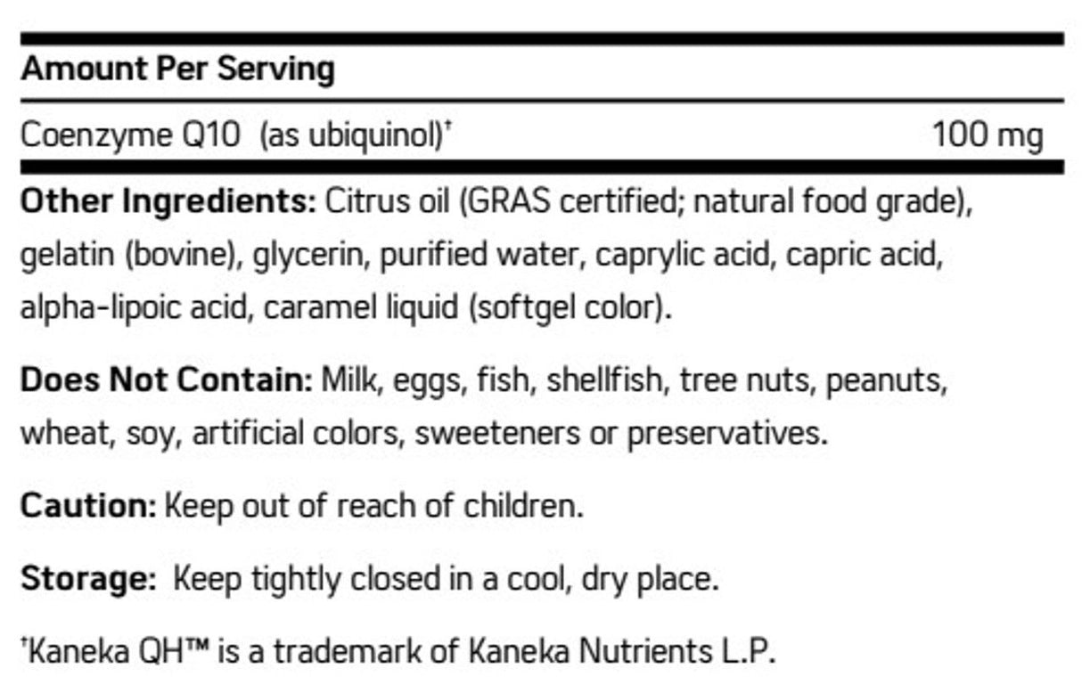 CoQ-Clear 100 Ubiquinol 60 Softgels Citrus