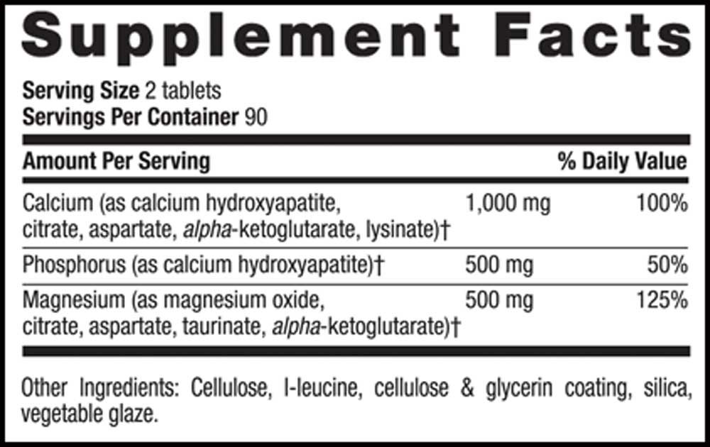 Calcium Magnesium Complex 500 MG/1000 MG 180 Tablets