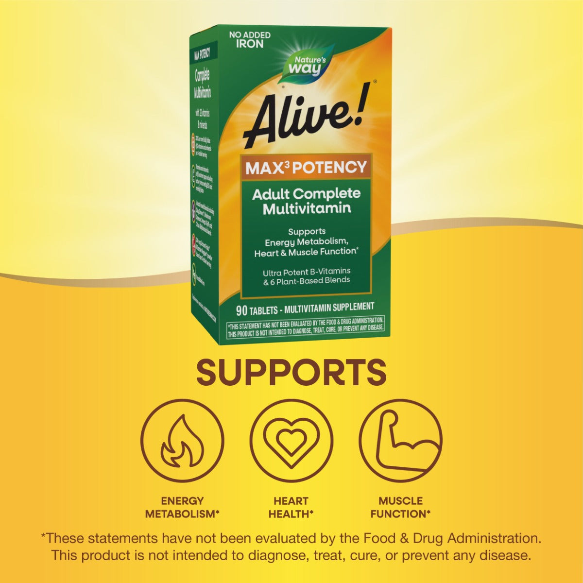 Alive! Max3 Daily (No Iron) 90 Tablets