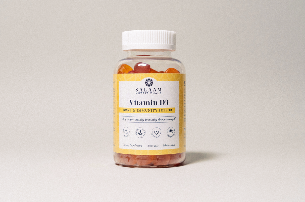 Halal Vitamin D3 2000 IU Gummies - 90 Count | Salaam Nutritionals