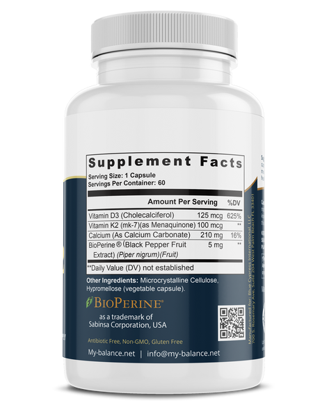 Vitamin D3 + K2 with BioPerine®