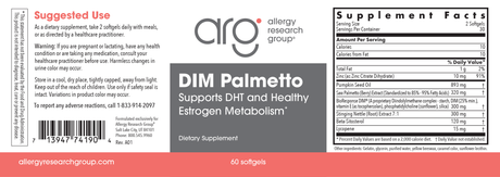 DIM Palmetto Prostate 60 Softgels