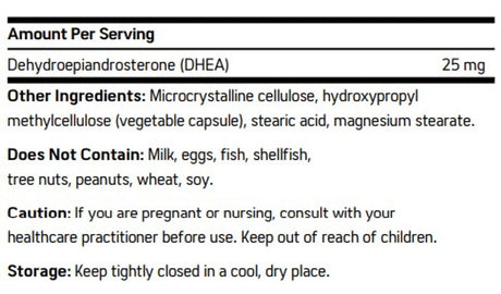 DHEA 25 MG Veggie Caps