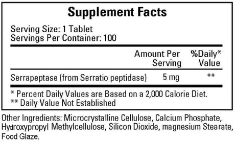 Serraflazyme 5 MG 100Tablets
