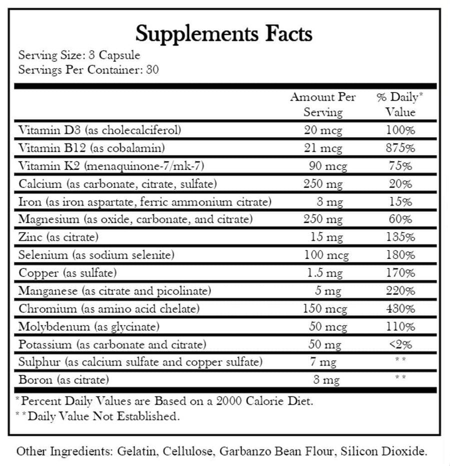 Comprehensive Minerals 90Capsules