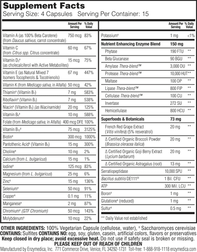 Enzyme Nutrition Multi-Vitamin for Men 120Cap