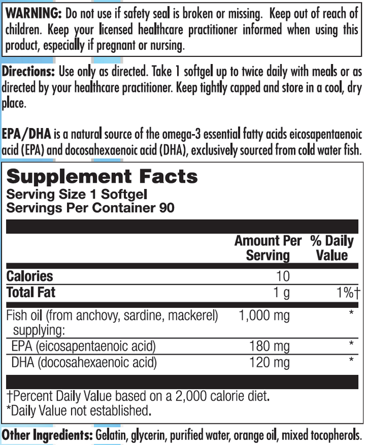 EPA/DHA 90 Softgels