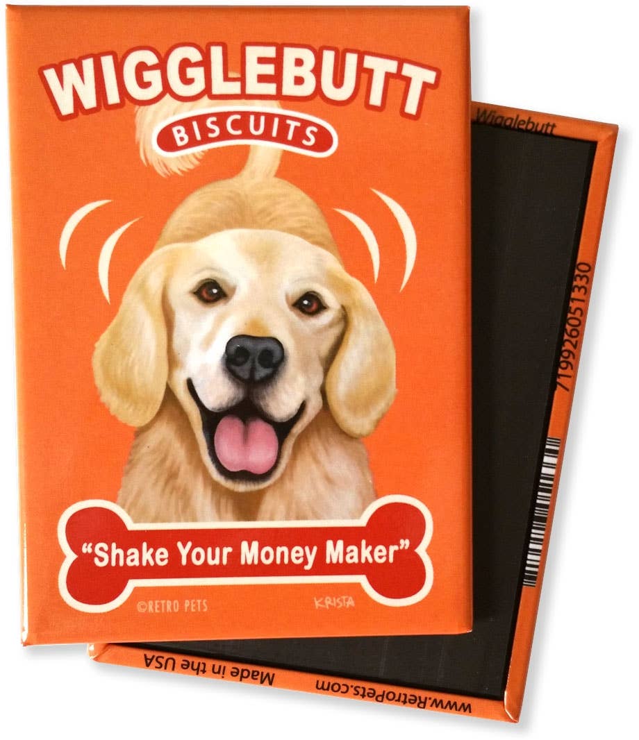 Lucky Dog Pet Company Magnet Golden Retriever "Wigglebutt Golden"