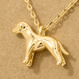 Gold Dipped Dog Pendant Necklace: G