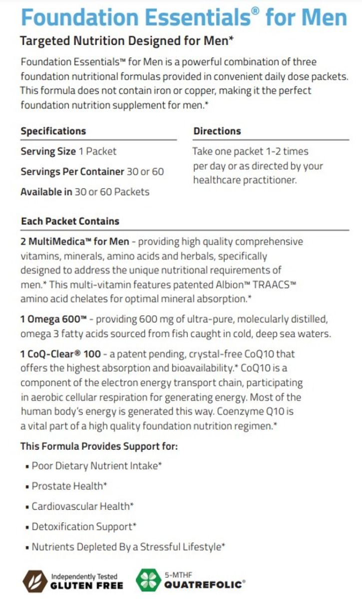 Foundation Essentials for Men 60 Packet(s)