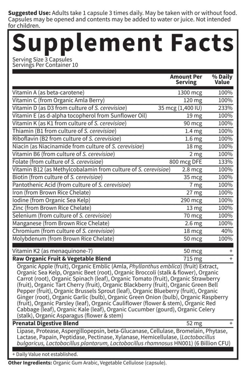 Vitamin Code RAW Prenatal Veggie Caps