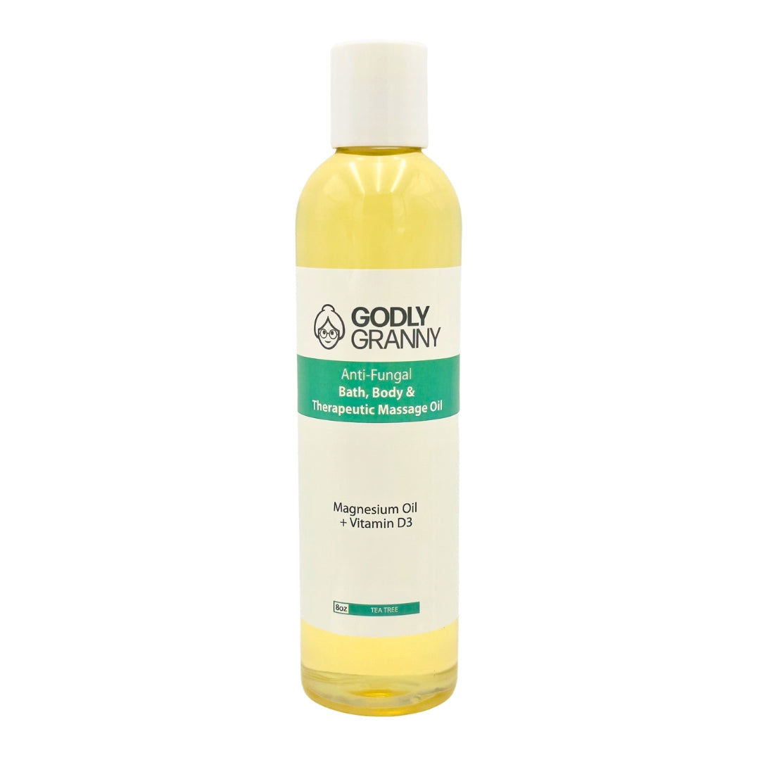 Anti-Fungal Bath, Body & Therapeutic Massage Oil w/ Magnesium Oil + Vitamin D3