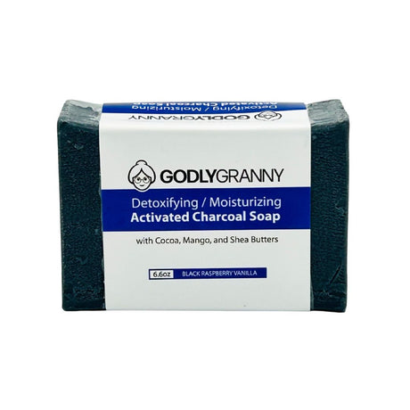 Detoxifying/Moisturizing Activated Charcoal Bar Soap with Cocoa, Mango, and Shea Butters