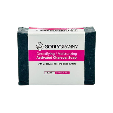Detoxifying/Moisturizing Activated Charcoal Bar Soap with Cocoa, Mango, and Shea Butters