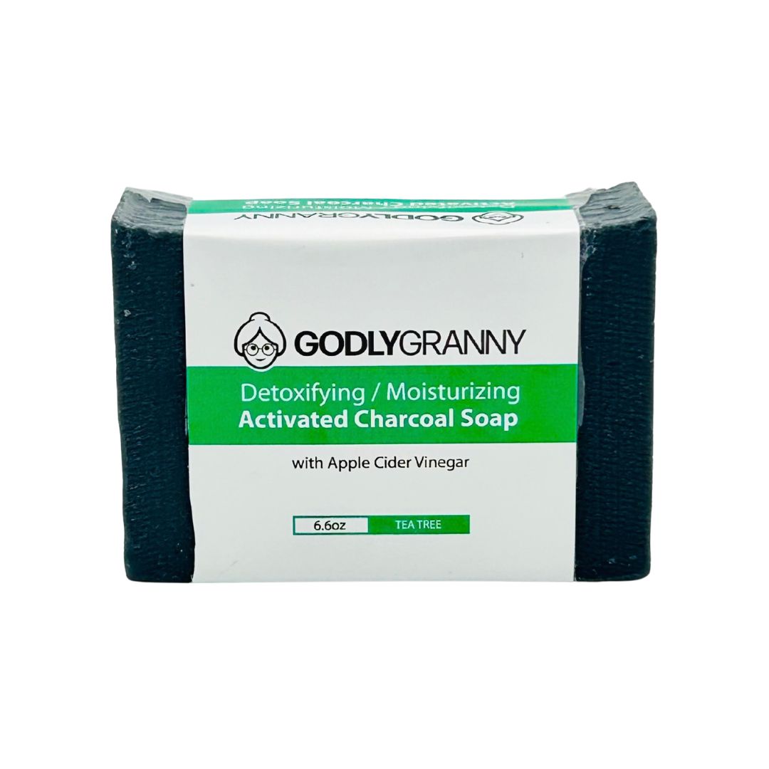Detoxifying/Moisturizing Activated Charcoal Bar Soap with Cocoa, Mango, and Shea Butters