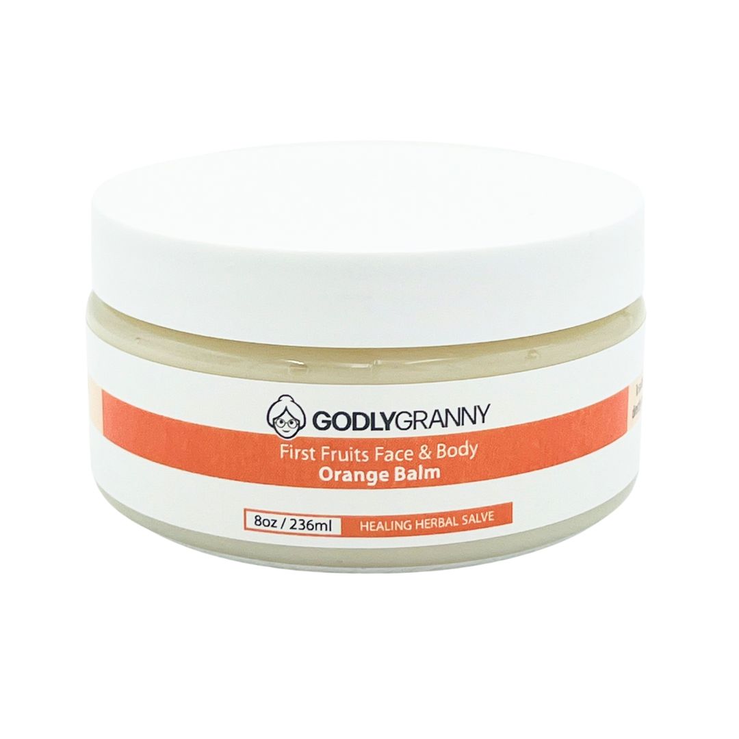 First Fruits Face & Body Orange Balm Skin Glow Herbal Salve