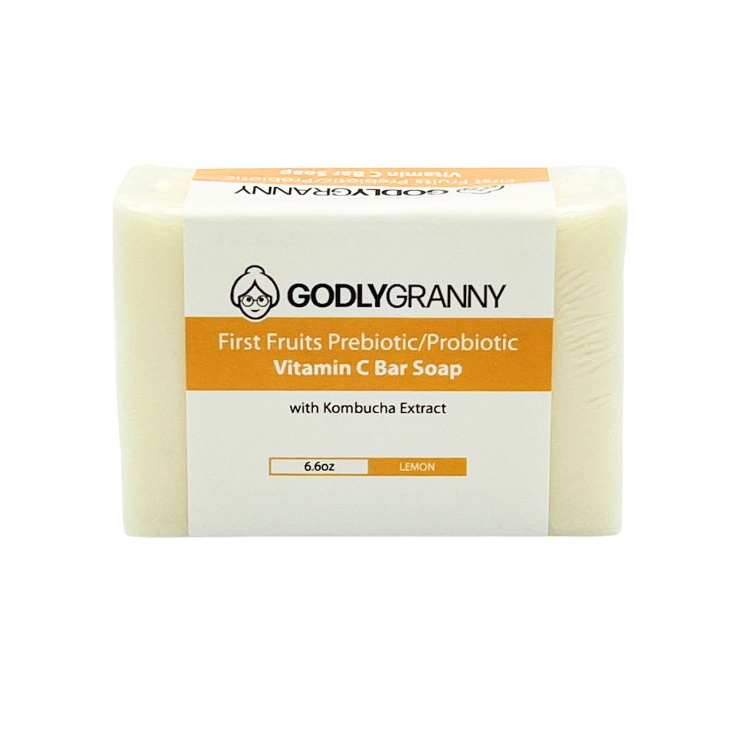 First Fruits Prebiotic/Probiotic Vitamin C Bar Soap with Kombucha Extract