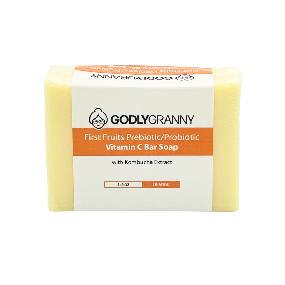First Fruits Prebiotic/Probiotic Vitamin C Bar Soap with Kombucha Extract