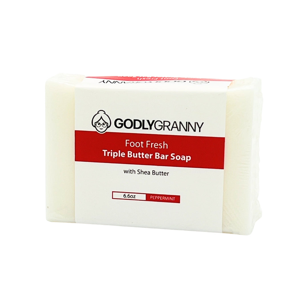 Foot Fresh Triple Butter Bar Soap with Shea Butter (Peppermint)