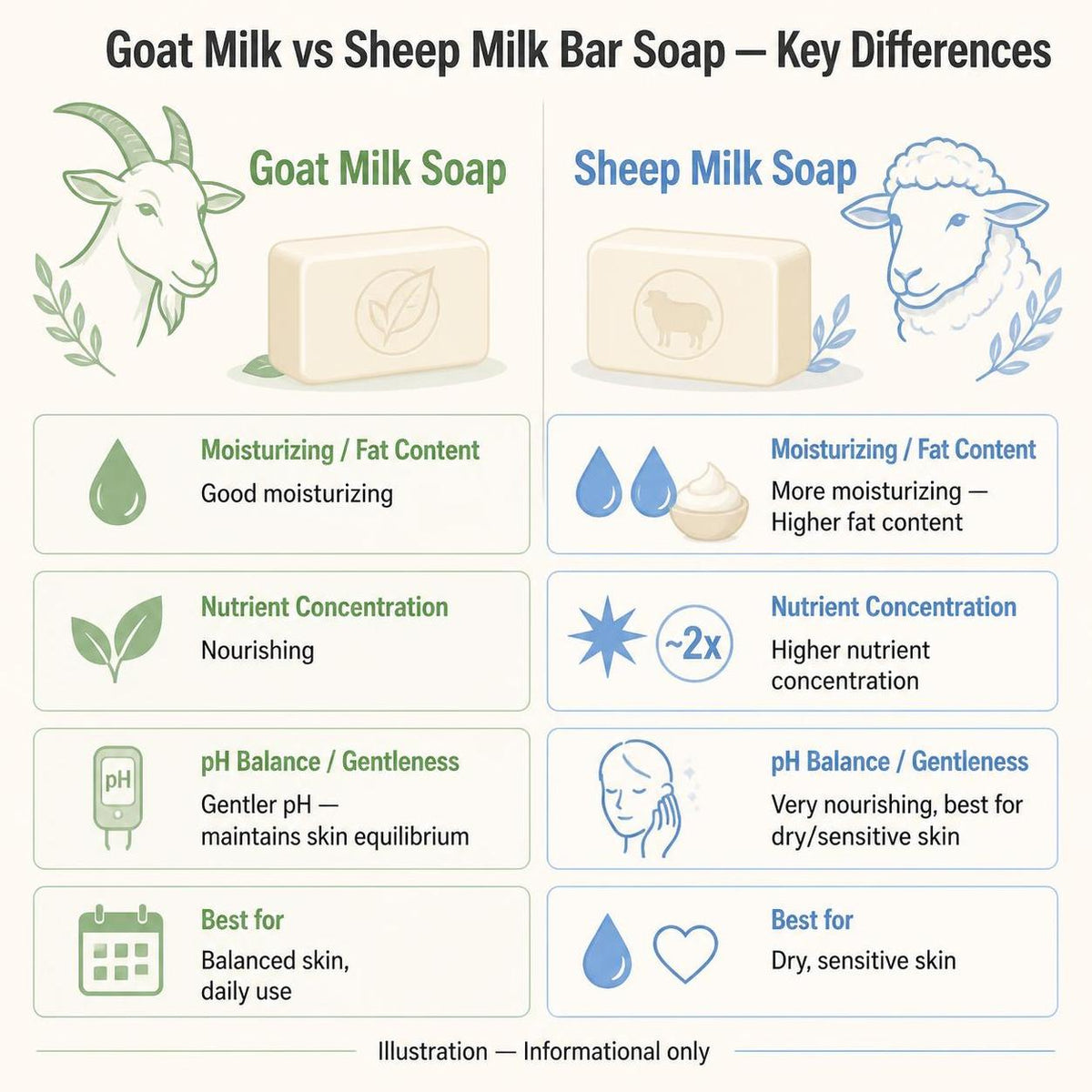 Goat Milk Bar Soap with Goat Milk, Honey + Sea Moss