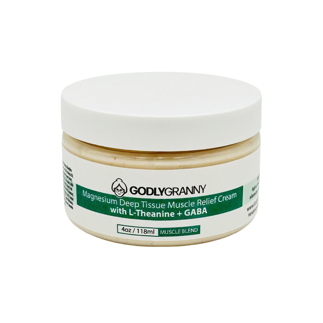 Magnesium Deep Tissue Muscle Relief Cream with L-Theanine + GABA
