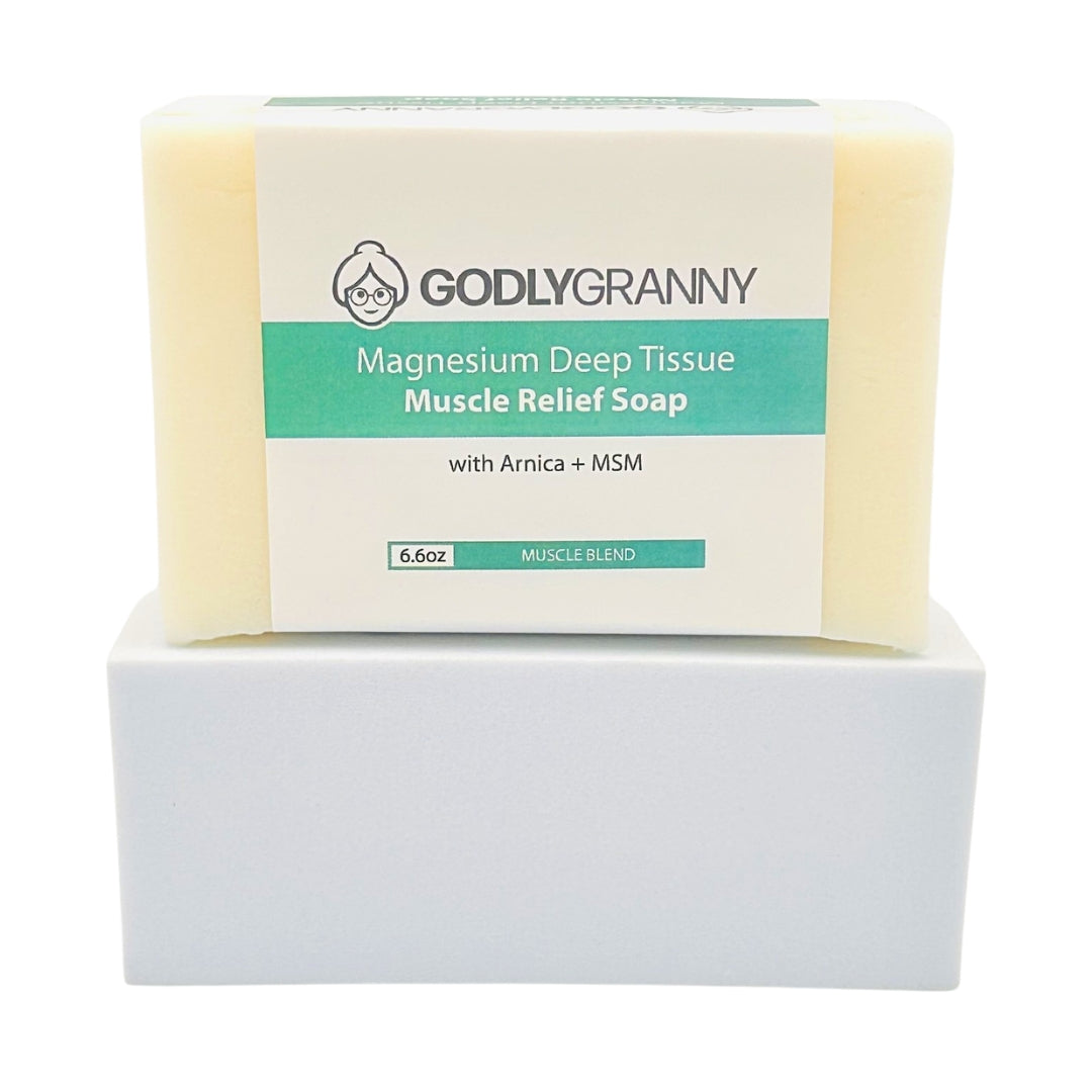 Magnesium Deep Tissue Muscle Relief Bar Soap with Arnica + MSM—Muscle Blend