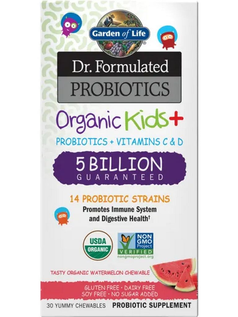 Dr. Formulated Probiotics Organic Kids Chewables 5 Billion 30 Chewables Watermelon