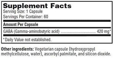 GABA 500 MG 60 Capsules