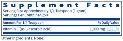 Vitamin C Ascorbic Acid Ultra Fine Powder 10.68 Oz. (303g) Powder