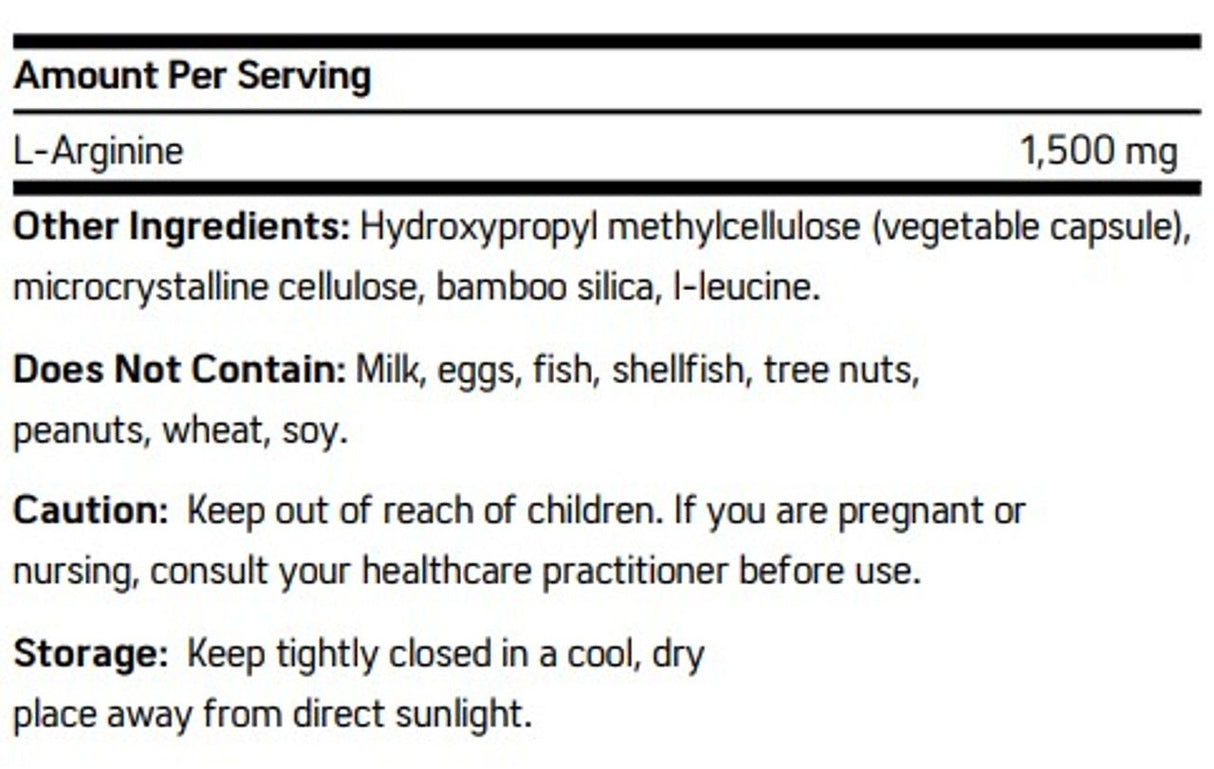 L-Arginine 120 Veggie Caps