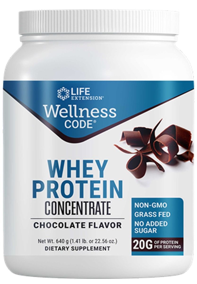 Wellness Code Whey Protein Concentrate 1.41 Lb Or 22.56 Oz (640 G) Powder Chocolate