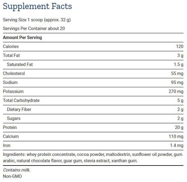 Wellness Code Whey Protein Concentrate 1.41 Lb Or 22.56 Oz (640 G) Powder Chocolate