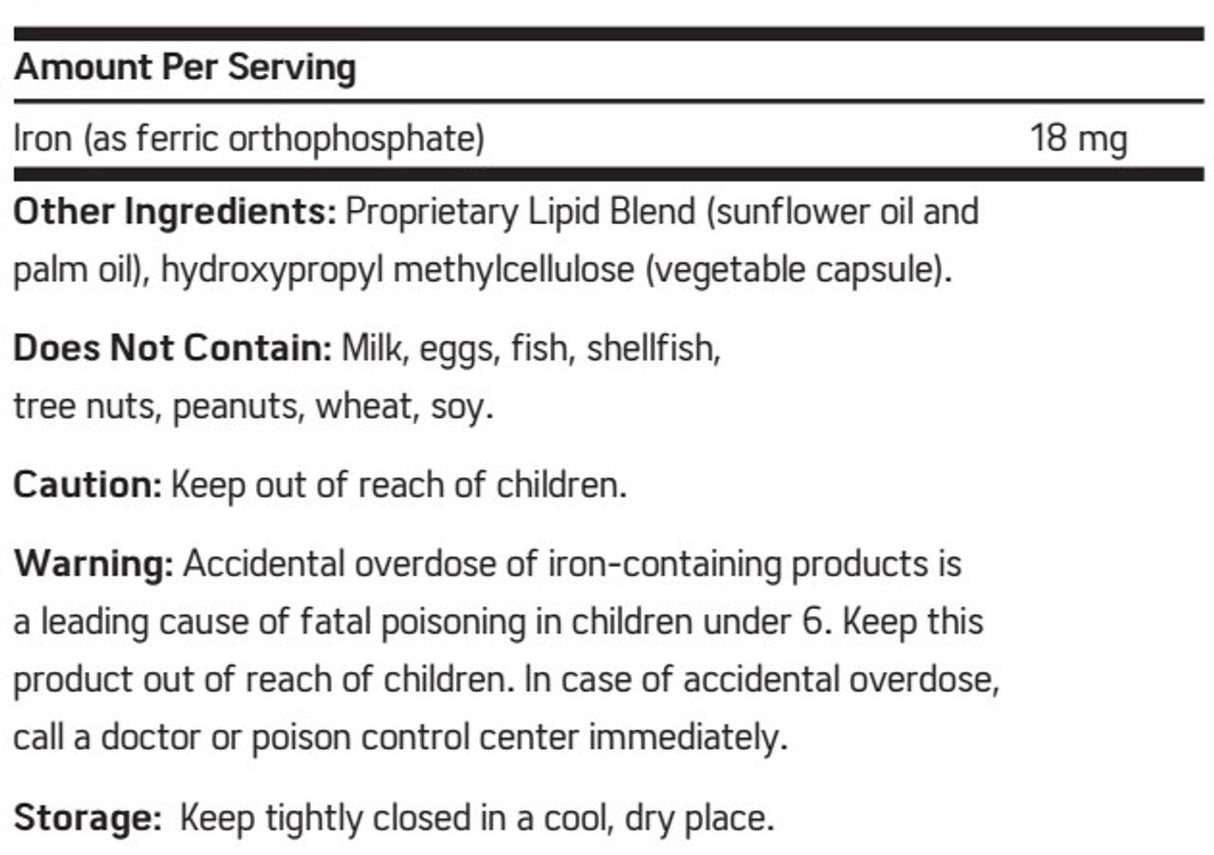 Liposomal Iron 60 Veggie Caps