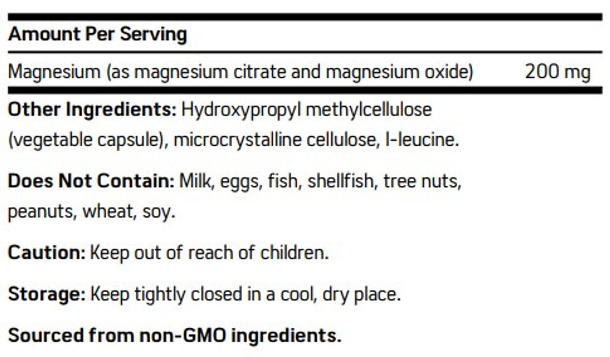 Magnesium Citrate 120 Veggie Caps