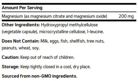 Magnesium Citrate 120 Veggie Caps