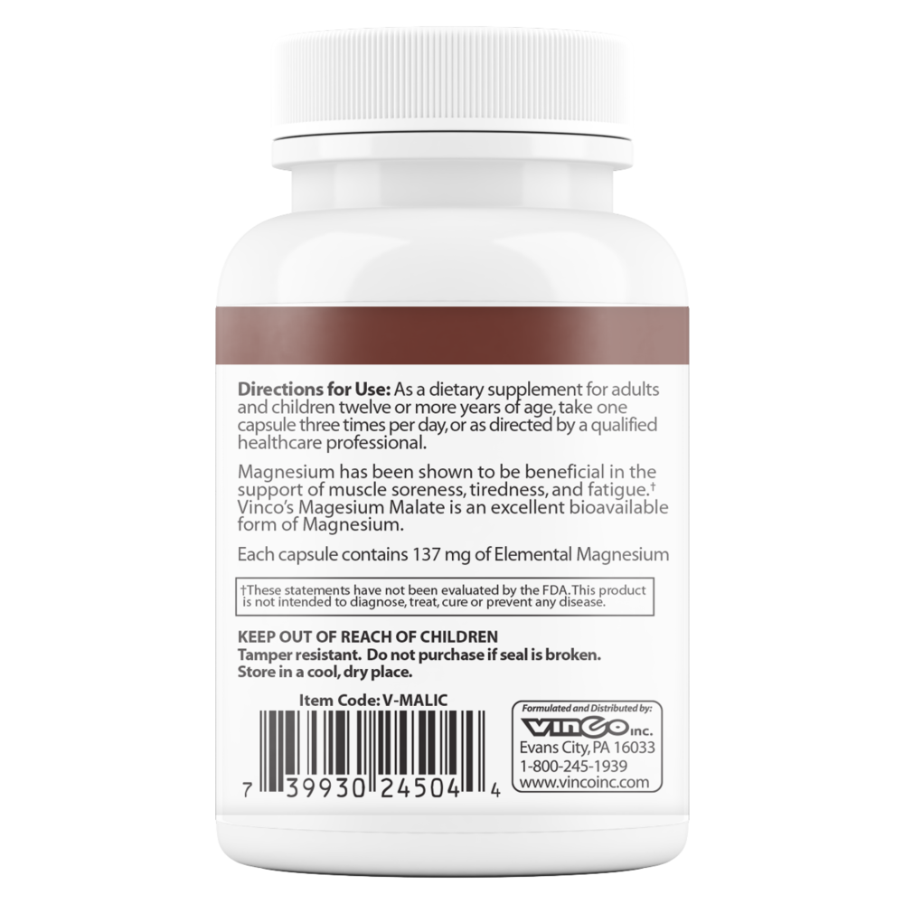 Magnesium Malate 90 Capsules