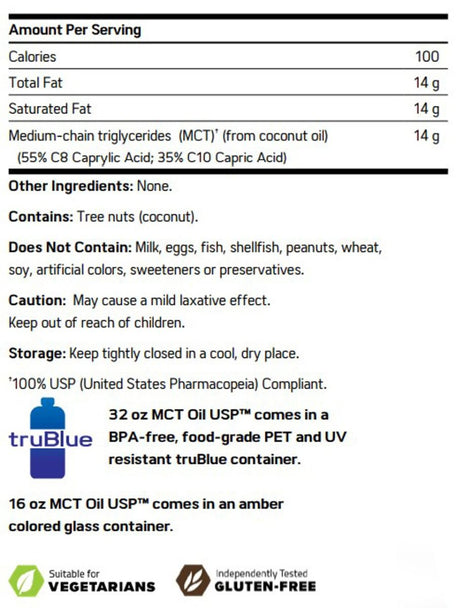 MCT Oil Usp 16 Fl. Oz. Liquid