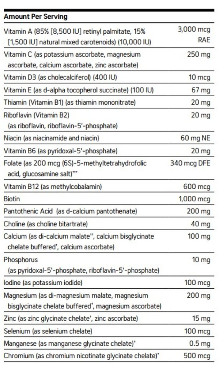 MultiMedica Without Iron 120 Veggie Caps