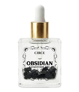 Black Obsidian Gemstone Body Oil — Protection & Grounding Shimmer Oil with Amber & Vanilla