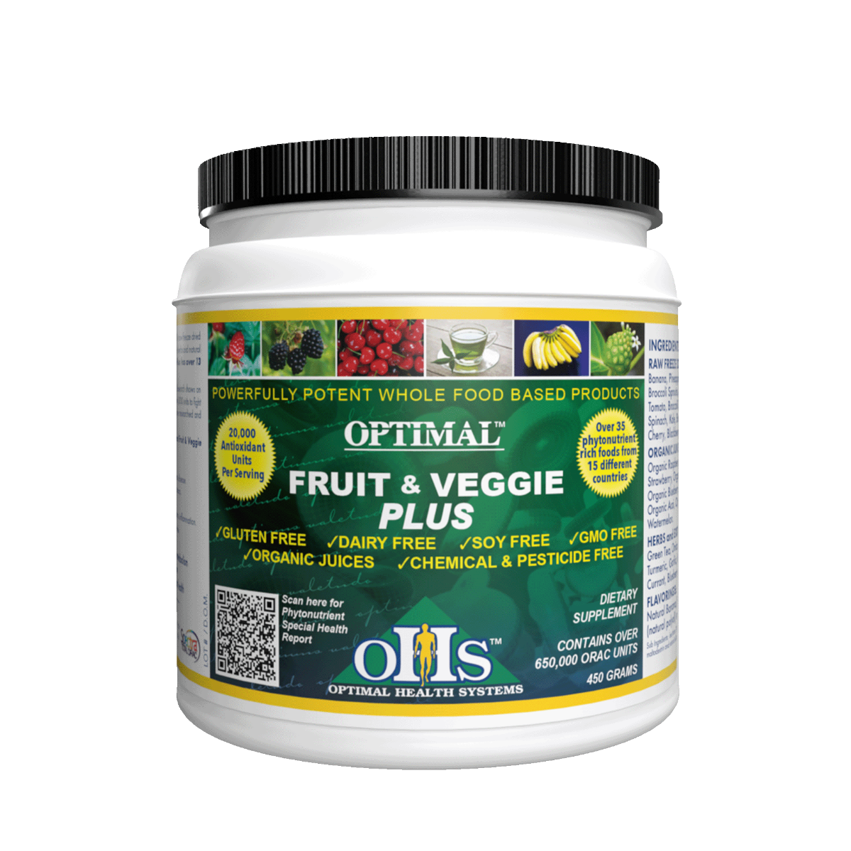 Optimal Fruit & Veggie Plus 450g Powder