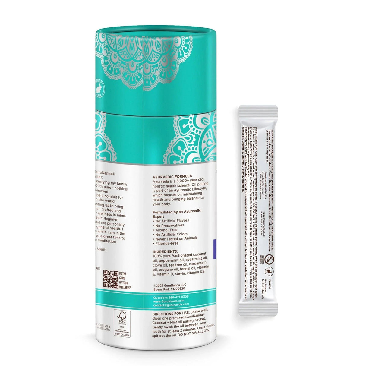 Cocomint Oil Pulling Travel Sachets with Natural Essential Oils & Vitamins