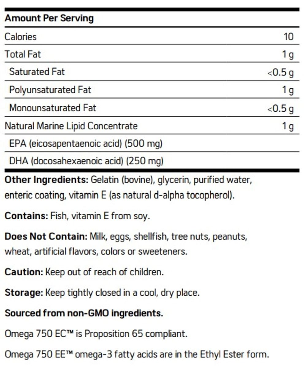 Omega 750 EE 120 Softgels