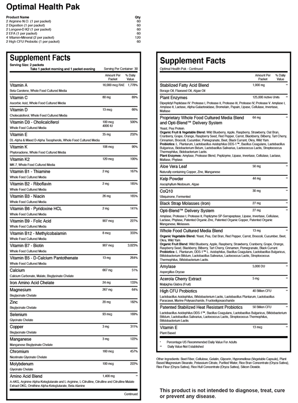 Optimal Health Pak 60 Packets