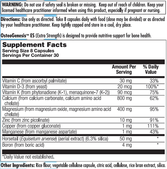 OsteoGenesis ES (Extra Strength) 240Capsules