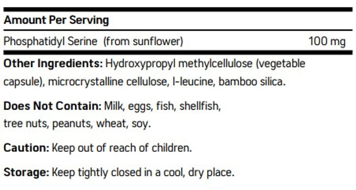 Phosphatidyl Serine 60 Veggie Caps