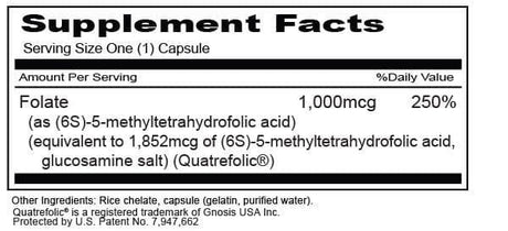 5-MTHF 1000 MCG 120 Capsules