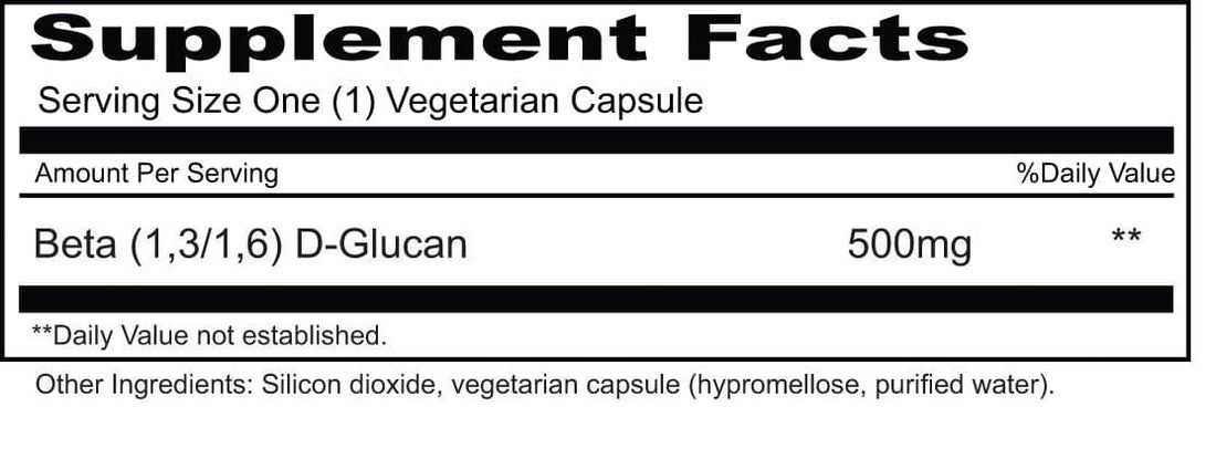 Beta Glucan 500mg 100 Veggie Caps